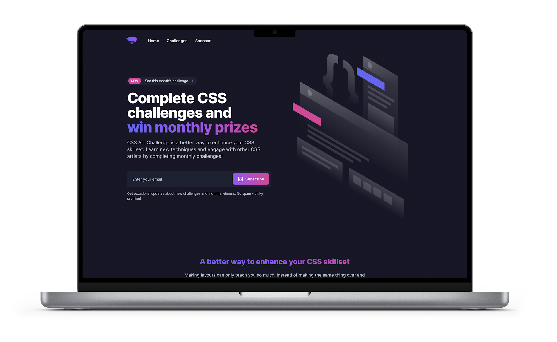 CSS Art Challenge on a Macbook Pro
